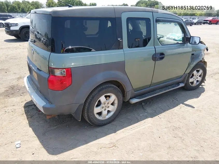 2003 Honda Element Ex VIN: 5J6YH18513L020269 Lot: 45541235