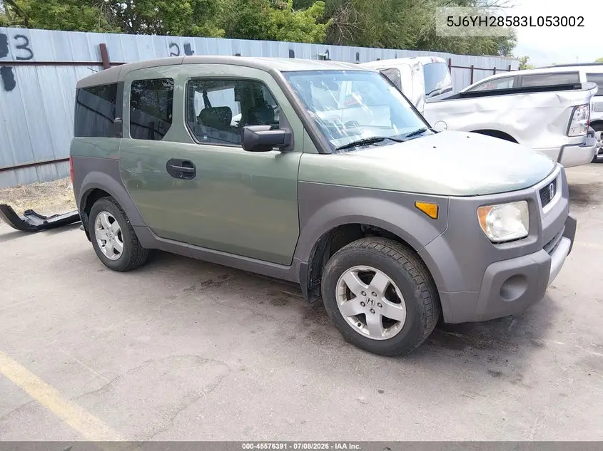 2003 Honda Element Ex VIN: 5J6YH28583L053002 Lot: 45576391