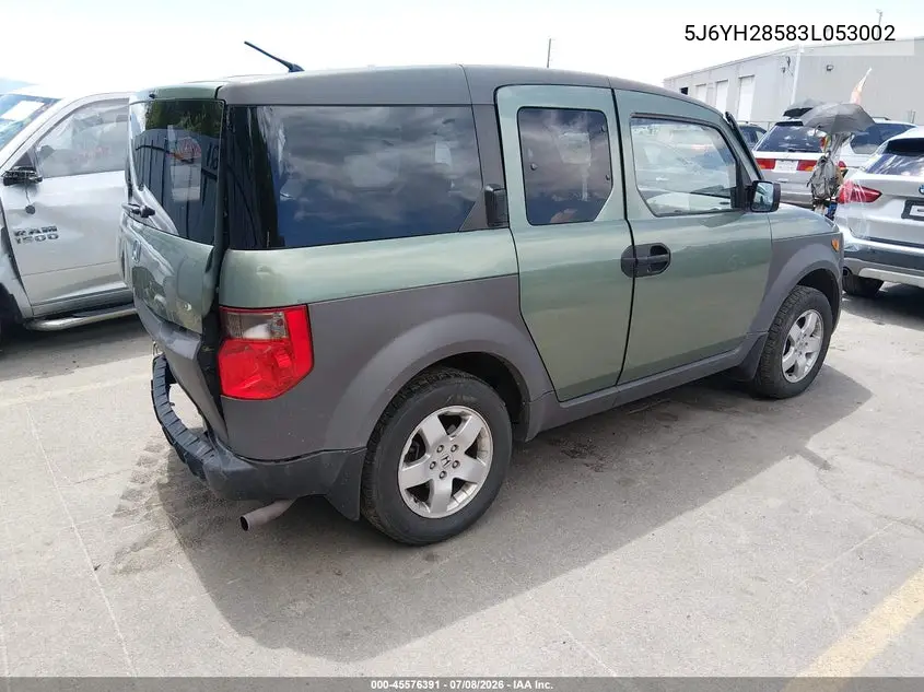 2003 Honda Element Ex VIN: 5J6YH28583L053002 Lot: 45576391
