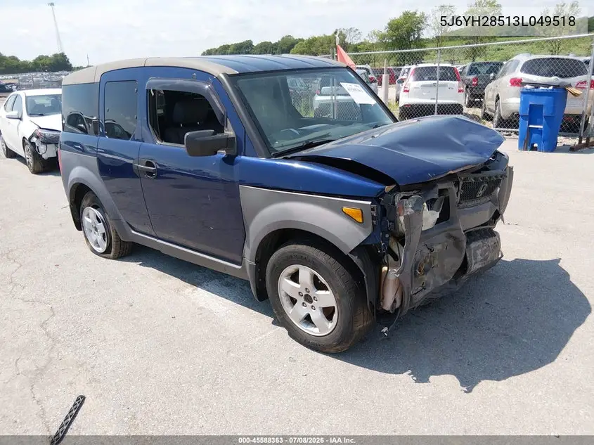 2003 Honda Element Ex VIN: 5J6YH28513L049518 Lot: 45588363