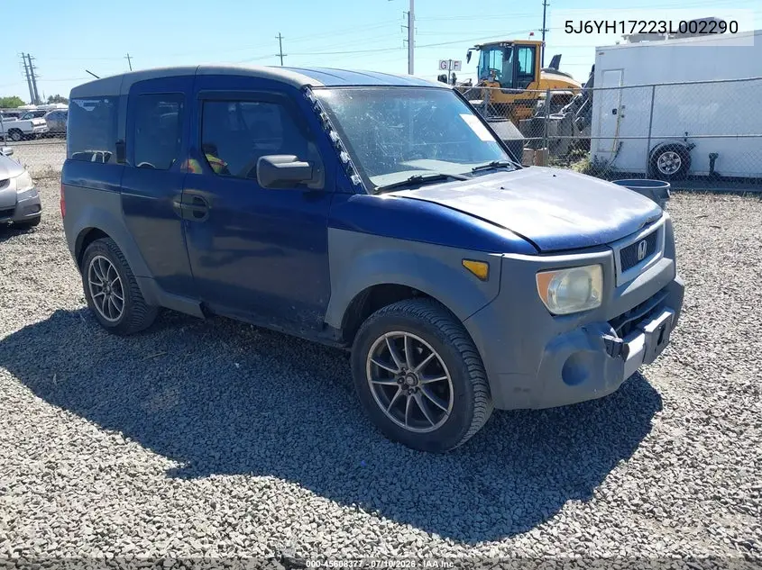2003 Honda Element Dx VIN: 5J6YH17223L002290 Lot: 45608377