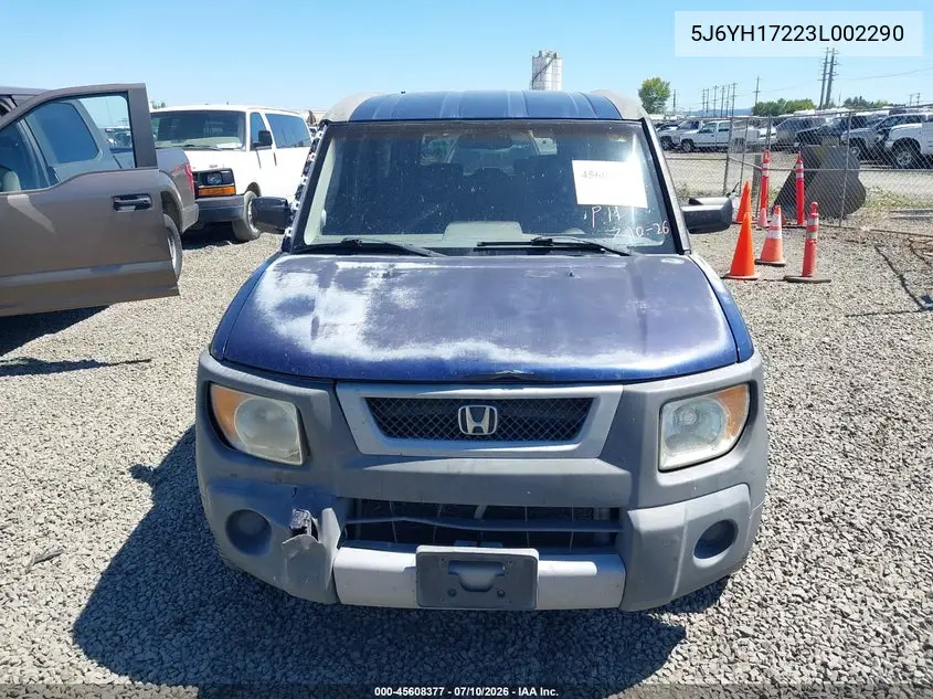 2003 Honda Element Dx VIN: 5J6YH17223L002290 Lot: 45608377