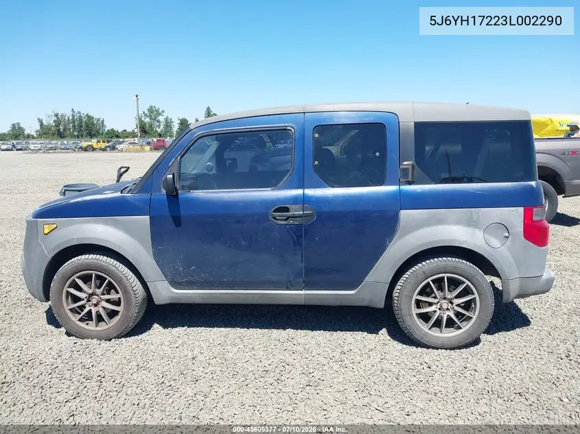 2003 Honda Element Dx VIN: 5J6YH17223L002290 Lot: 45608377