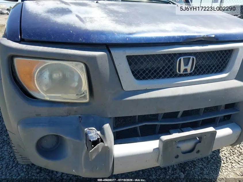 2003 Honda Element Dx VIN: 5J6YH17223L002290 Lot: 45608377