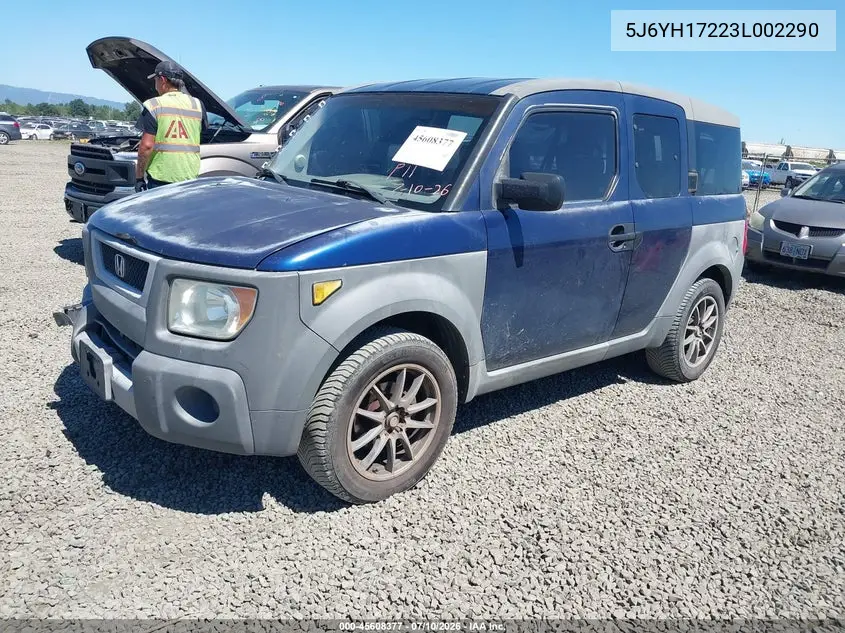 2003 Honda Element Dx VIN: 5J6YH17223L002290 Lot: 45608377