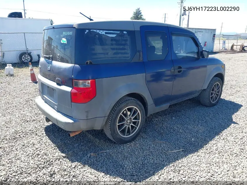 2003 Honda Element Dx VIN: 5J6YH17223L002290 Lot: 45608377