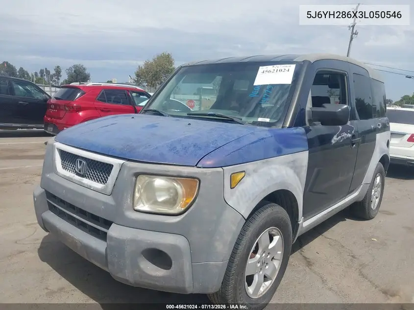 2003 Honda Element Ex VIN: 5J6YH286X3L050546 Lot: 45621024