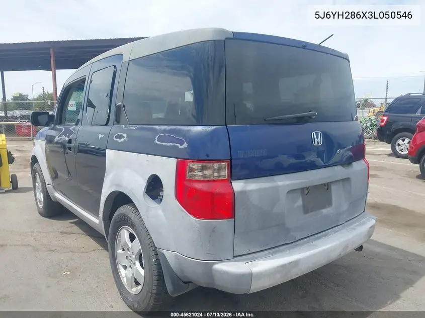 2003 Honda Element Ex VIN: 5J6YH286X3L050546 Lot: 45621024