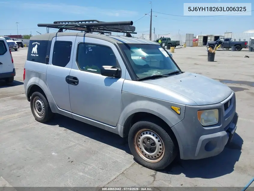 2003 Honda Element Dx VIN: 5J6YH18263L006325 Lot: 45652442