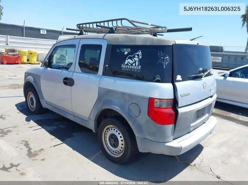 2003 Honda Element Dx VIN: 5J6YH18263L006325 Lot: 45652442
