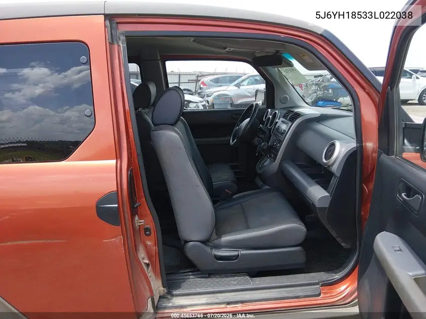 2003 Honda Element Ex VIN: 5J6YH18533L022038 Lot: 45653765