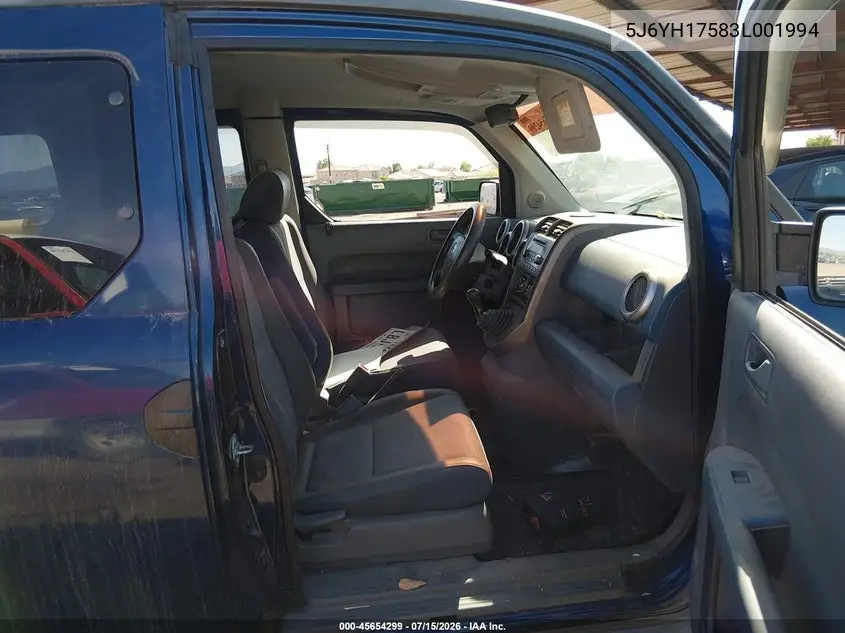 2003 Honda Element Ex VIN: 5J6YH17583L001994 Lot: 45654299