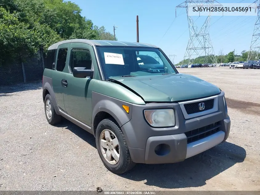 2003 Honda Element Ex VIN: 5J6YH28563L045691 Lot: 45670503