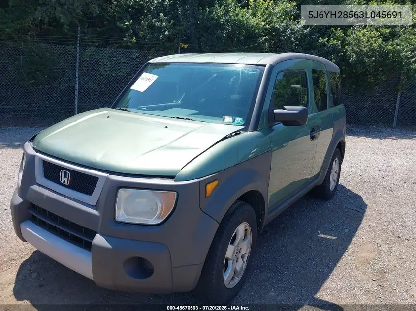 2003 Honda Element Ex VIN: 5J6YH28563L045691 Lot: 45670503