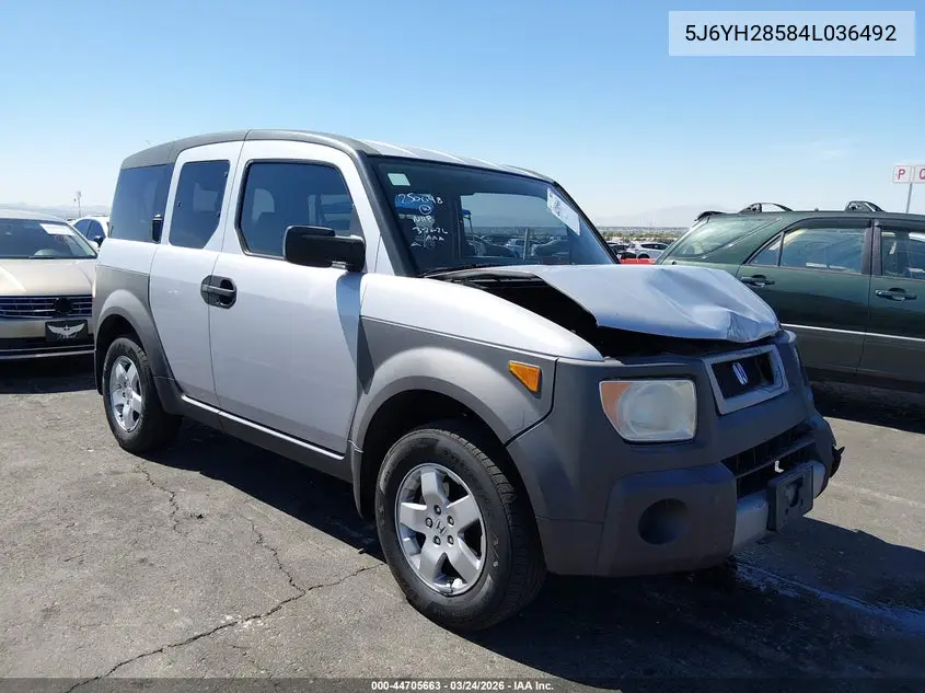 2004 Honda Element Ex VIN: 5J6YH28584L036492 Lot: 44705663