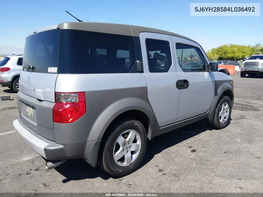 2004 Honda Element Ex VIN: 5J6YH28584L036492 Lot: 44705663
