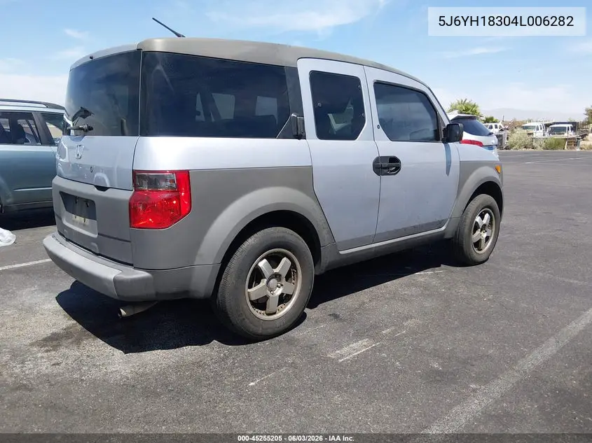 2004 Honda Element Lx VIN: 5J6YH18304L006282 Lot: 45255205