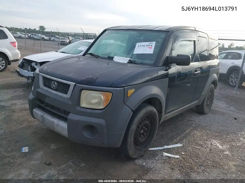 2004 Honda Element Ex VIN: 5J6YH18694L013791 Lot: 45283094