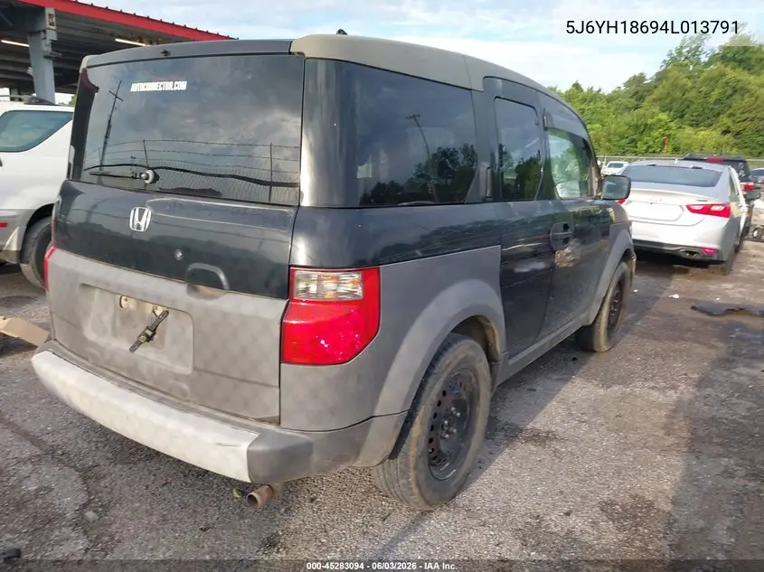 2004 Honda Element Ex VIN: 5J6YH18694L013791 Lot: 45283094