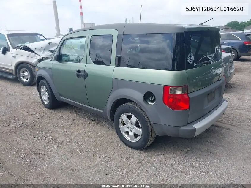 2004 Honda Element Ex VIN: 5J6YH28604L016620 Lot: 45324749