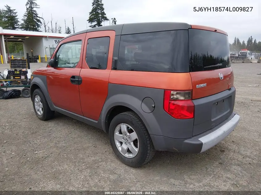 2004 Honda Element Ex VIN: 5J6YH18574L009827 Lot: 45325567