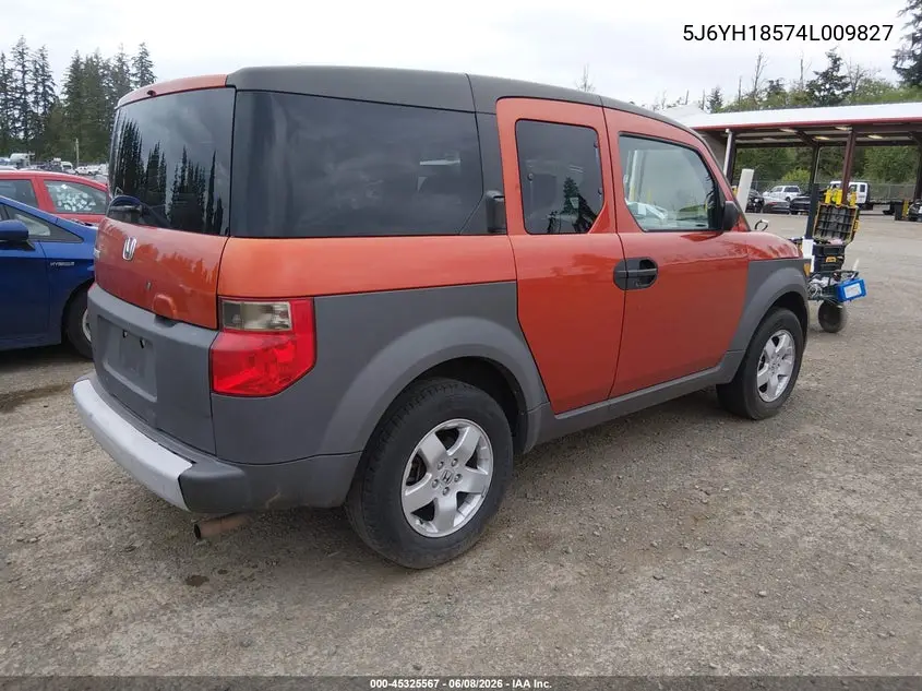 2004 Honda Element Ex VIN: 5J6YH18574L009827 Lot: 45325567