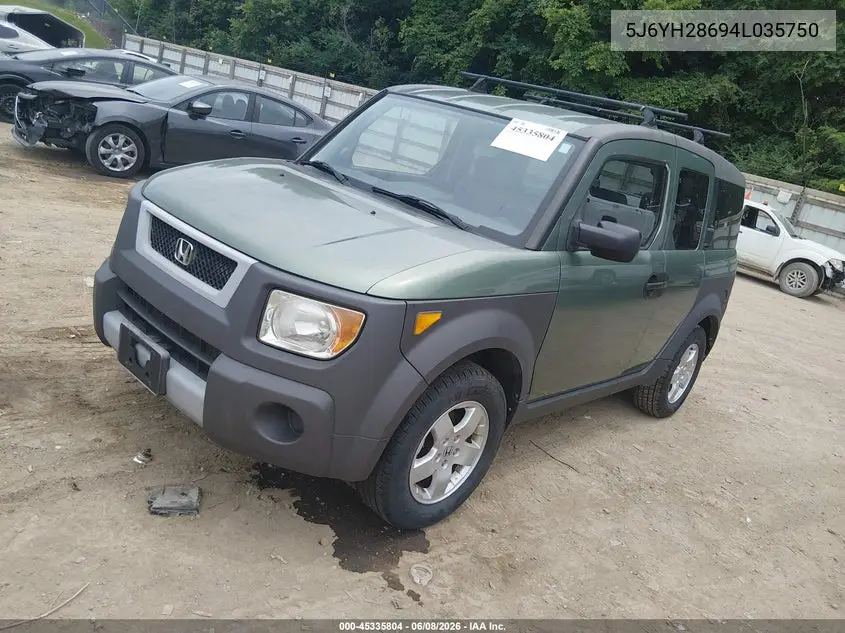 2004 Honda Element Ex VIN: 5J6YH28694L035750 Lot: 45335804