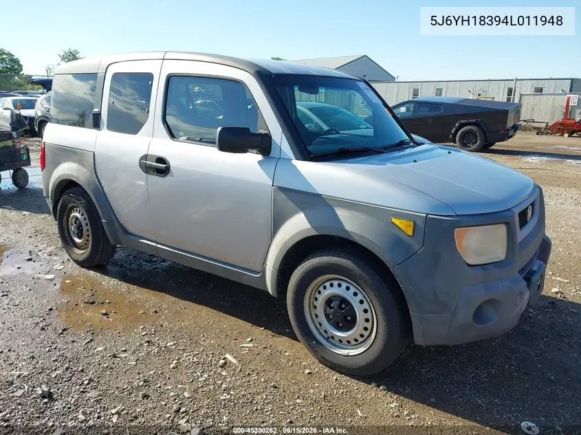 2004 Honda Element Lx VIN: 5J6YH18394L011948 Lot: 45380262