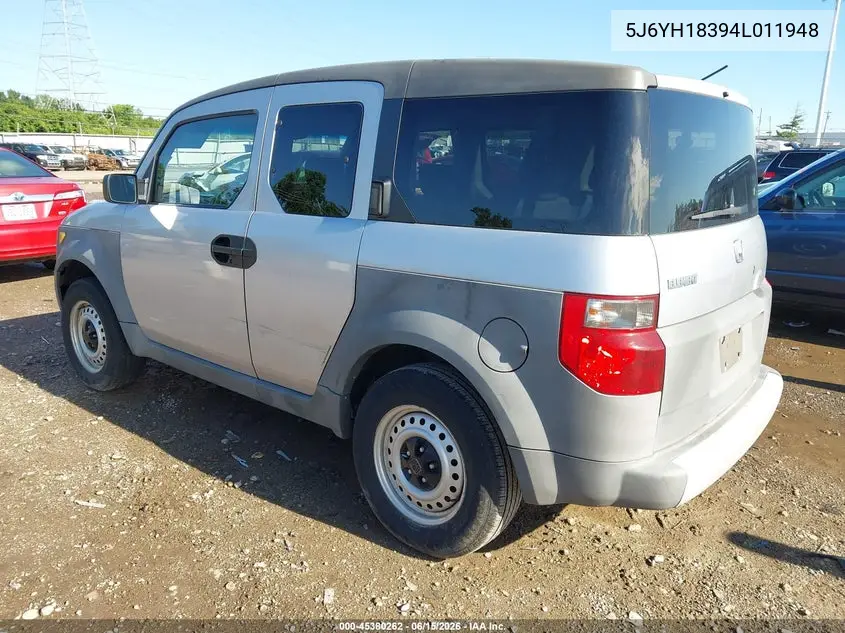 2004 Honda Element Lx VIN: 5J6YH18394L011948 Lot: 45380262