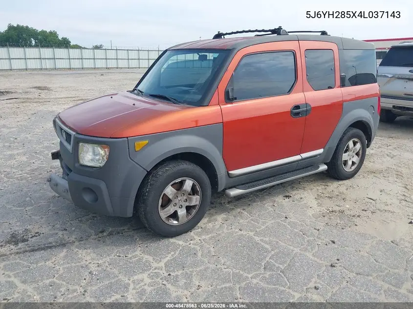 2004 Honda Element Ex VIN: 5J6YH285X4L037143 Lot: 45478563