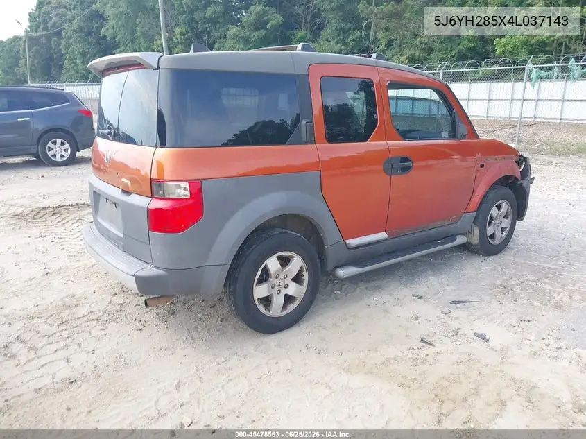 2004 Honda Element Ex VIN: 5J6YH285X4L037143 Lot: 45478563
