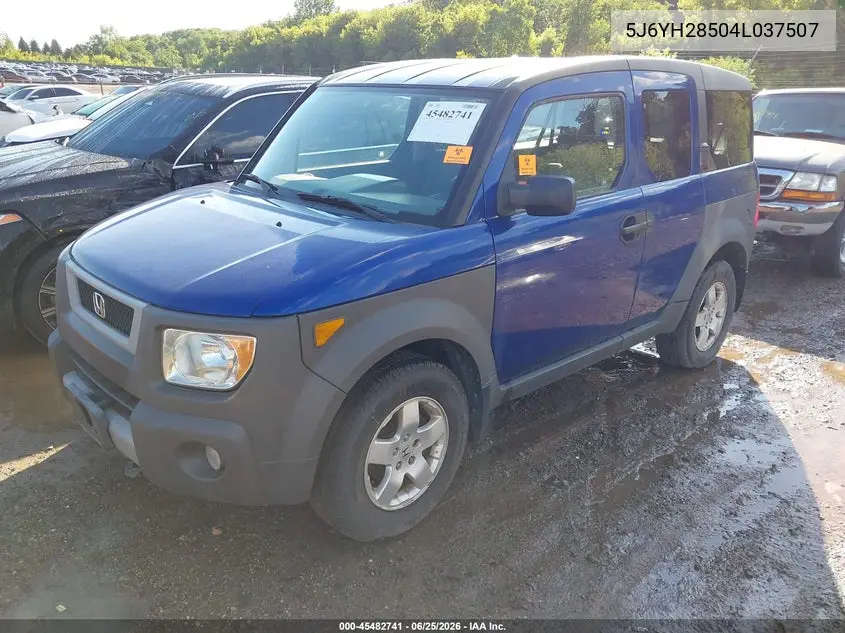 2004 Honda Element Ex VIN: 5J6YH28504L037507 Lot: 45482741