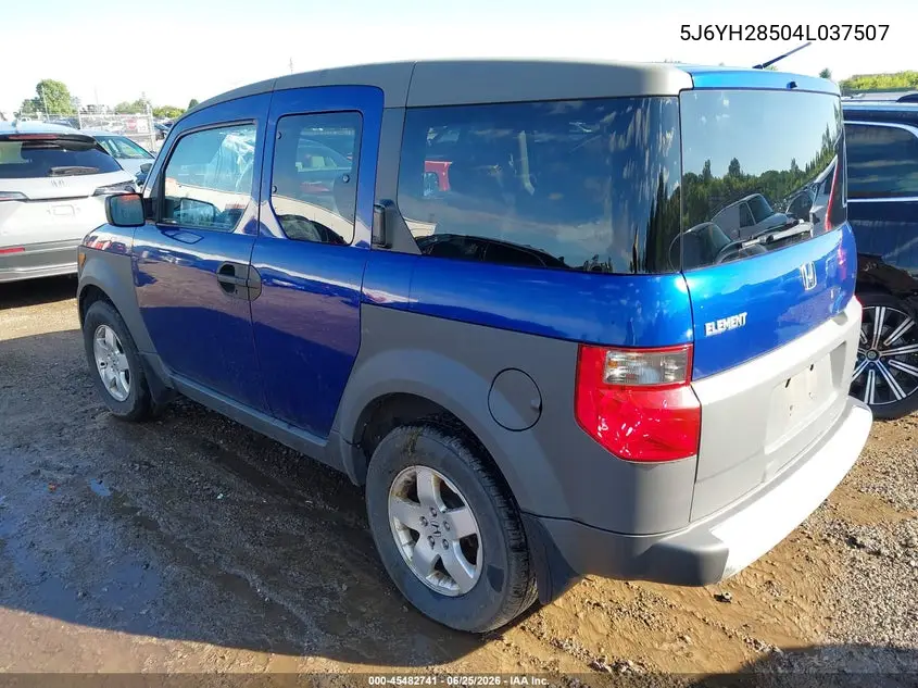 2004 Honda Element Ex VIN: 5J6YH28504L037507 Lot: 45482741