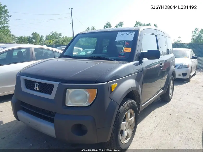 2004 Honda Element Ex VIN: 5J6YH28644L031492 Lot: 45485680