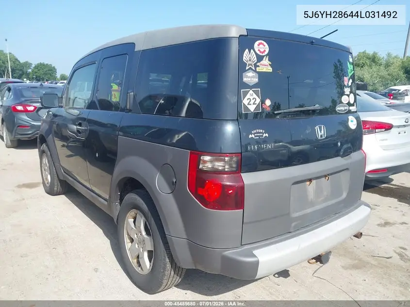 2004 Honda Element Ex VIN: 5J6YH28644L031492 Lot: 45485680