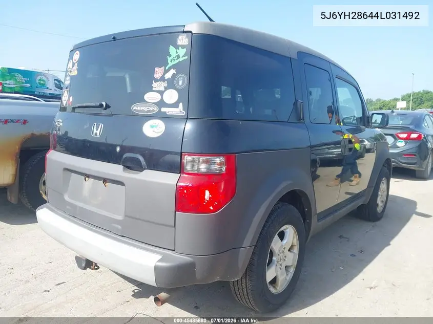 2004 Honda Element Ex VIN: 5J6YH28644L031492 Lot: 45485680