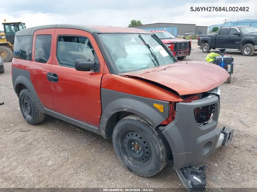 2004 Honda Element Ex VIN: 5J6YH27684L002482 Lot: 45496816