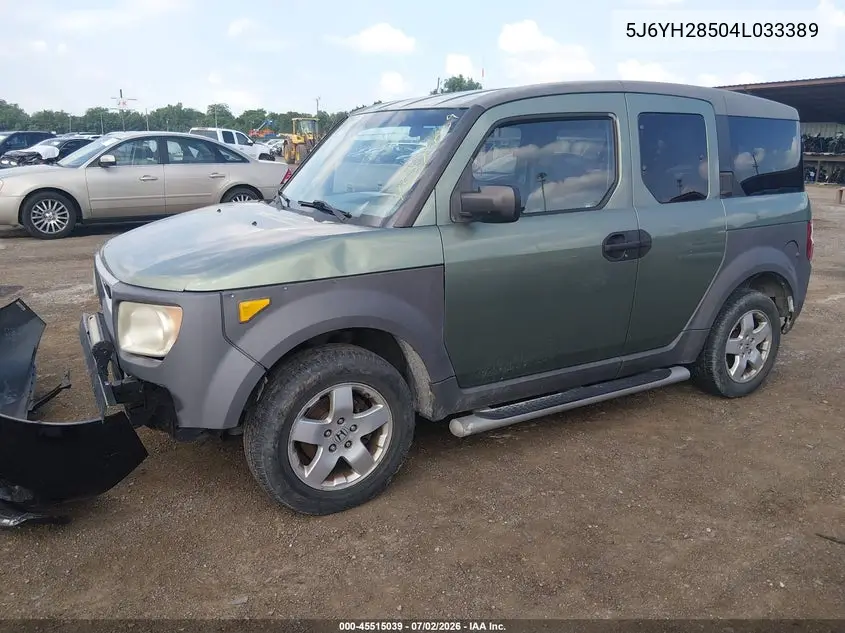 2004 Honda Element Ex VIN: 5J6YH28504L033389 Lot: 45515039