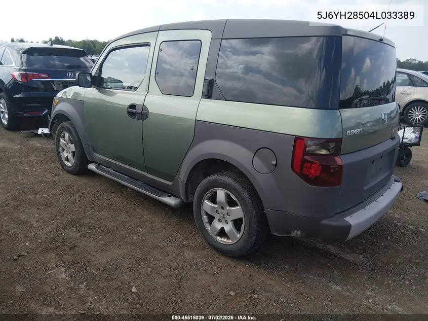 2004 Honda Element Ex VIN: 5J6YH28504L033389 Lot: 45515039