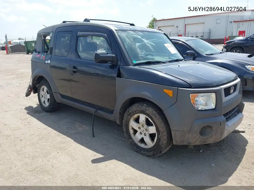 2004 Honda Element Ex VIN: 5J6YH28694L027504 Lot: 45524621