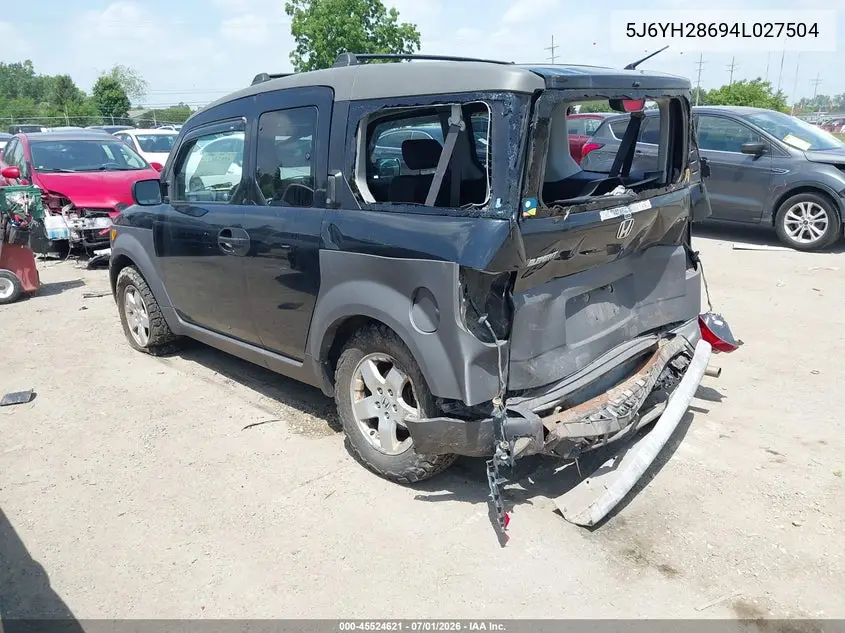 2004 Honda Element Ex VIN: 5J6YH28694L027504 Lot: 45524621