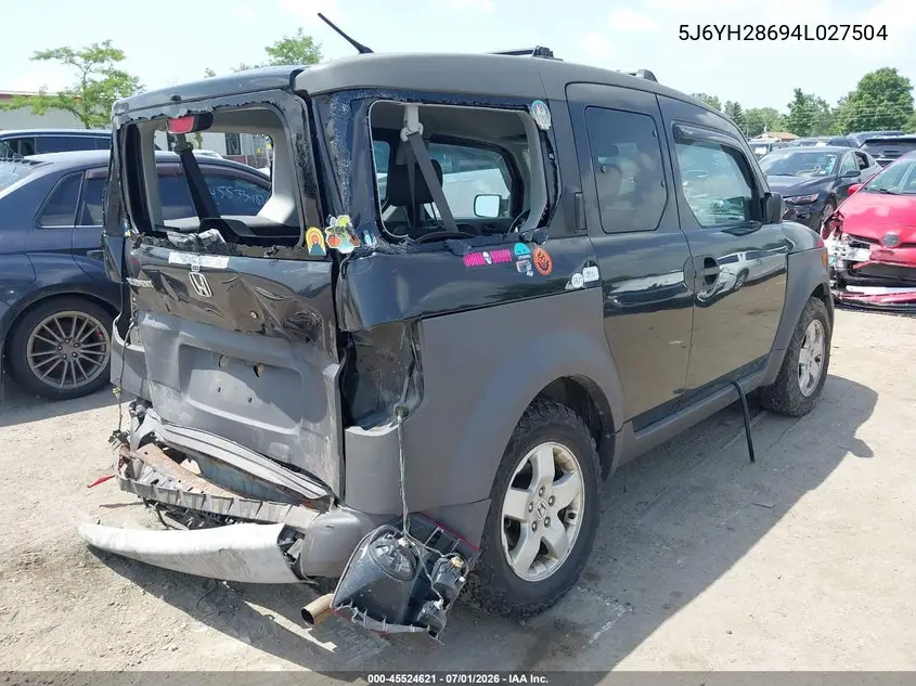 2004 Honda Element Ex VIN: 5J6YH28694L027504 Lot: 45524621