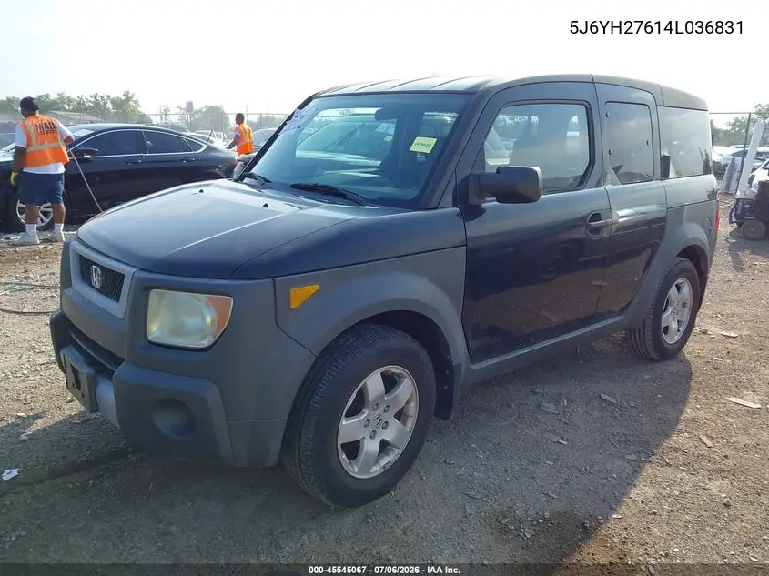 2004 Honda Element Ex VIN: 5J6YH27614L036831 Lot: 45545067