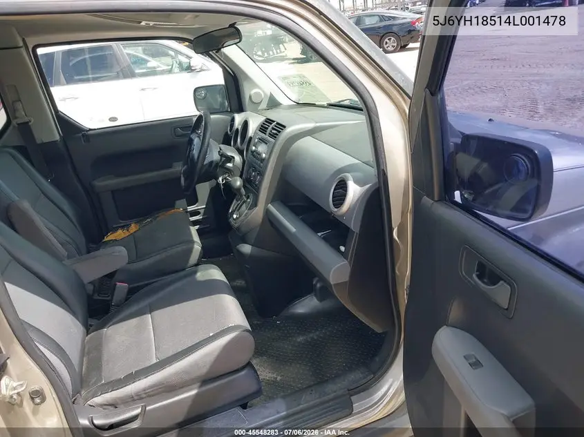 2004 Honda Element Ex VIN: 5J6YH18514L001478 Lot: 45548283