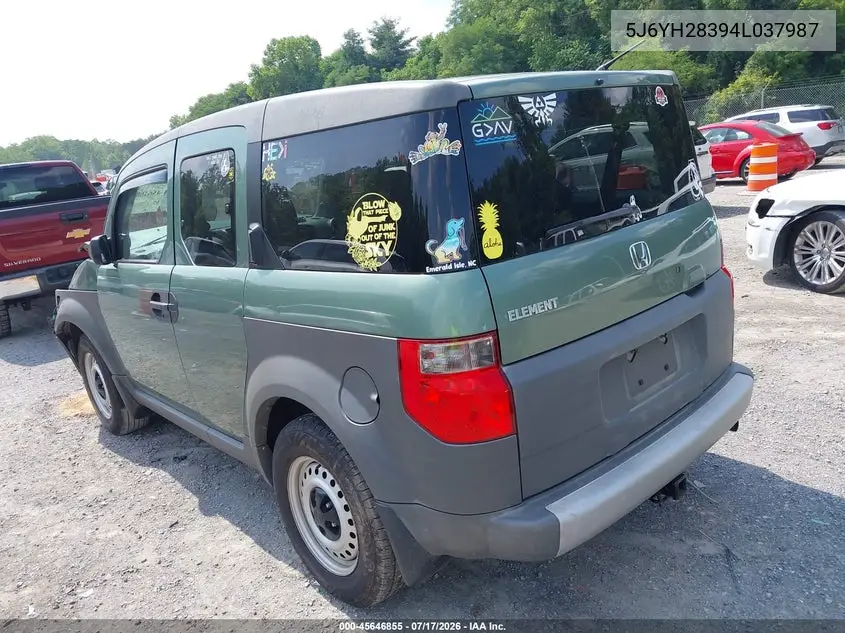 2004 Honda Element Lx VIN: 5J6YH28394L037987 Lot: 45646855