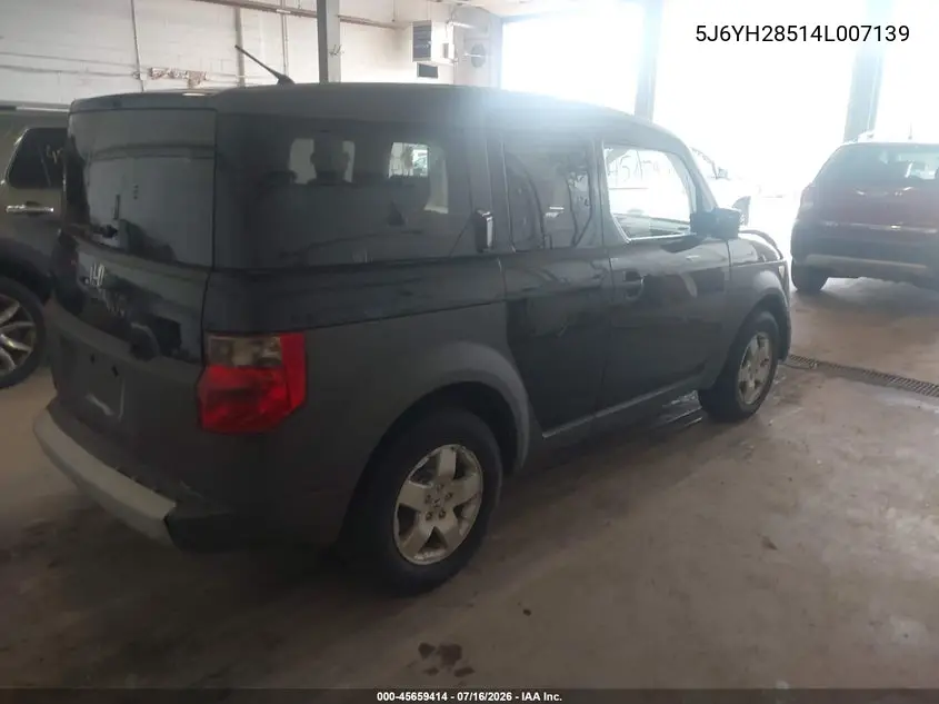 2004 Honda Element Ex VIN: 5J6YH28514L007139 Lot: 45659414