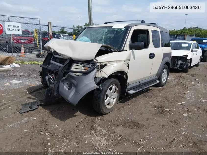 2005 Honda Element Ex VIN: 5J6YH28665L003436 Lot: 45209090