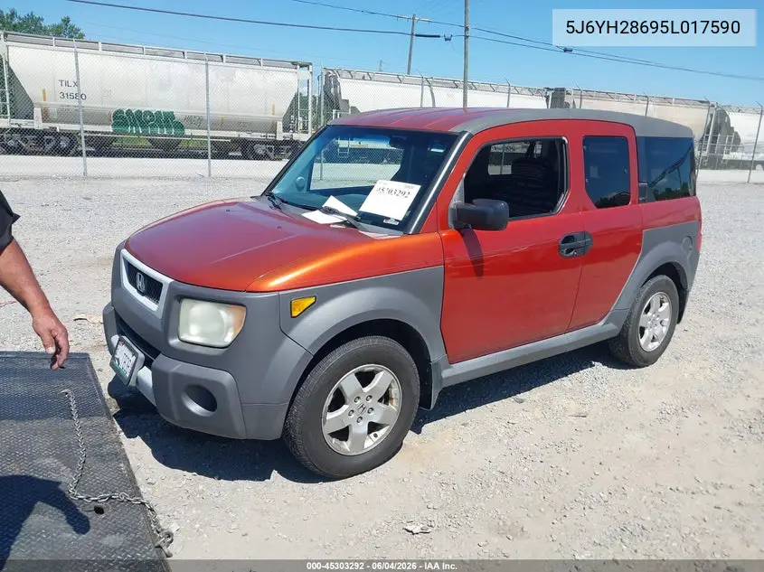 2005 Honda Element Ex VIN: 5J6YH28695L017590 Lot: 45303292