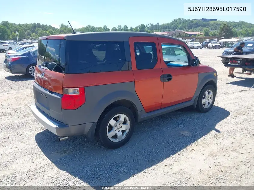 2005 Honda Element Ex VIN: 5J6YH28695L017590 Lot: 45303292