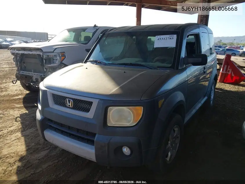 2005 Honda Element Ex VIN: 5J6YH18665L006668 Lot: 45312785